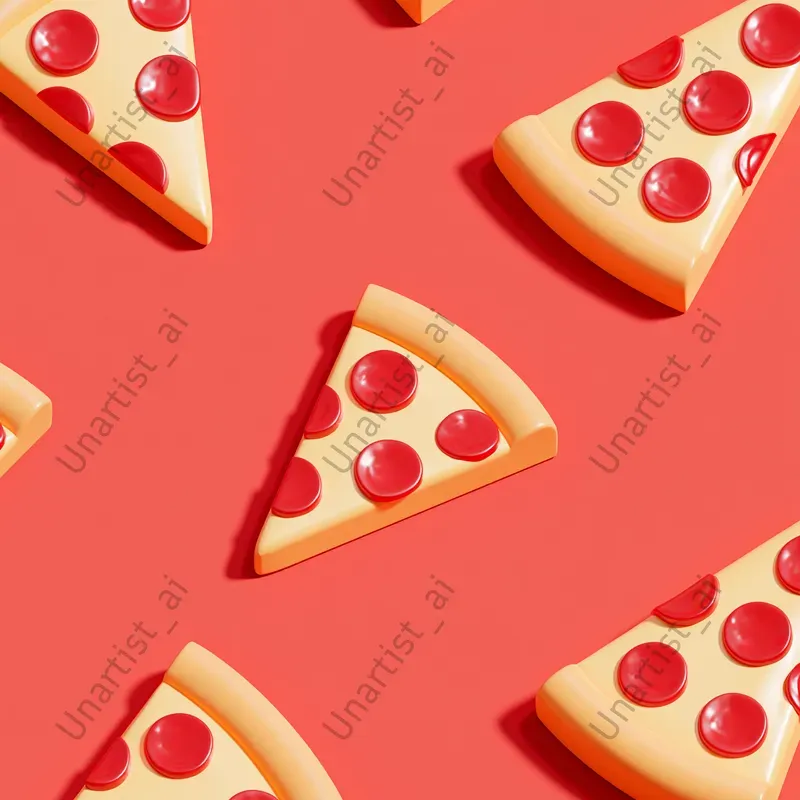 Cute Isometric Food Emoji Patterns