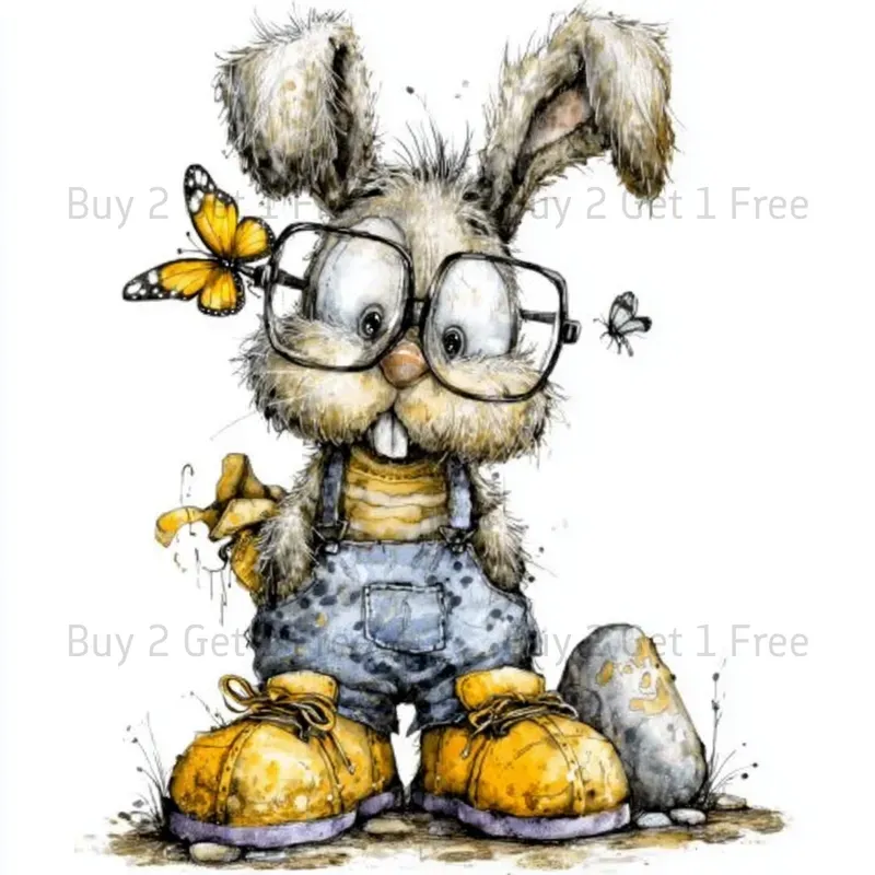 Spring Butterfly Collector Clipart