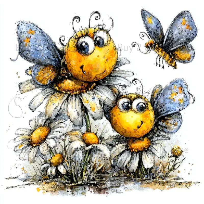 Spring Butterfly Collector Clipart