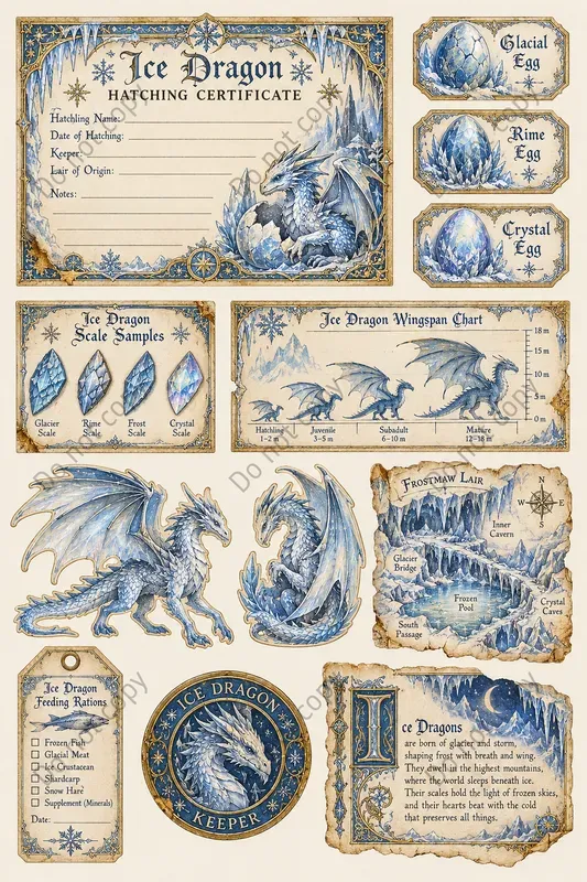 Dragon Lore Ephemera Sheets