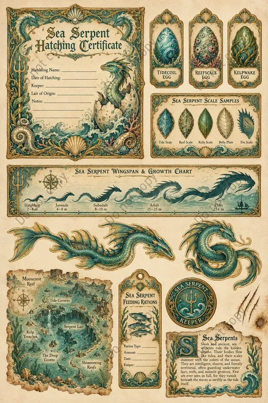 Dragon Lore Ephemera Sheets