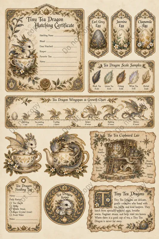 Dragon Lore Ephemera Sheets