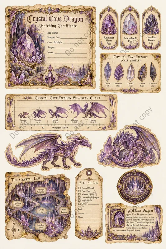 Dragon Lore Ephemera Sheets