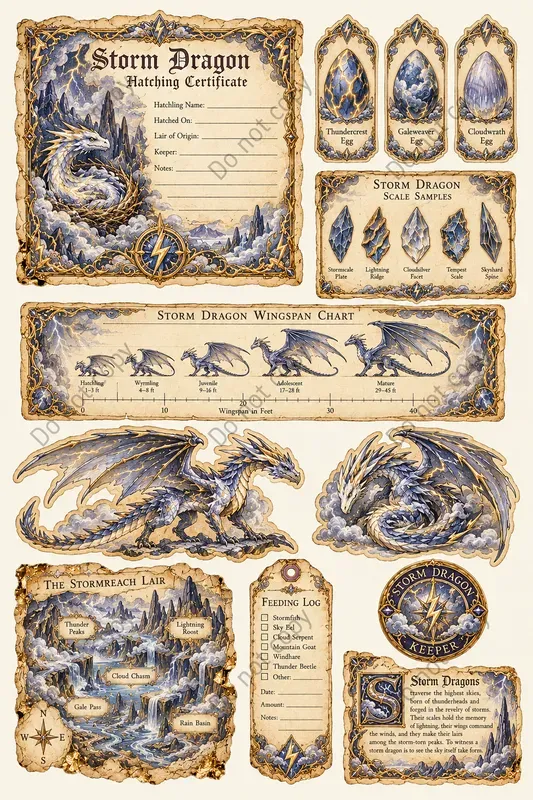 Dragon Lore Ephemera Sheets