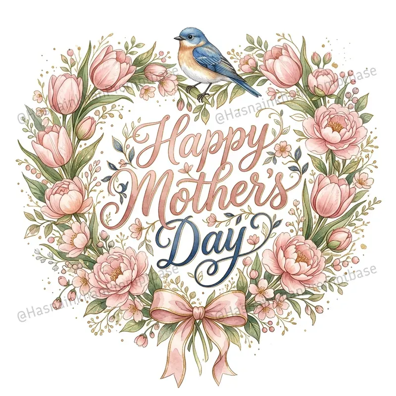 Mothers Day Watercolor Clipart