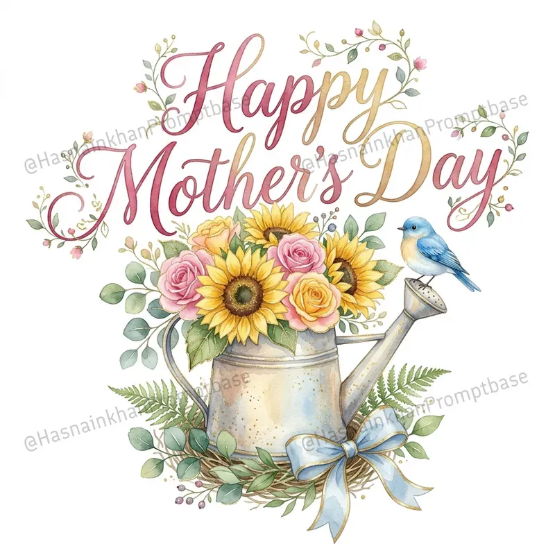 Mothers Day Watercolor Clipart