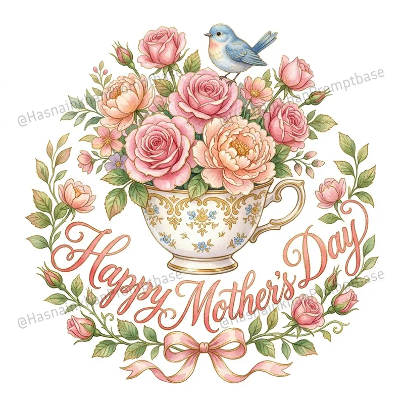 Mothers Day Watercolor Clipart