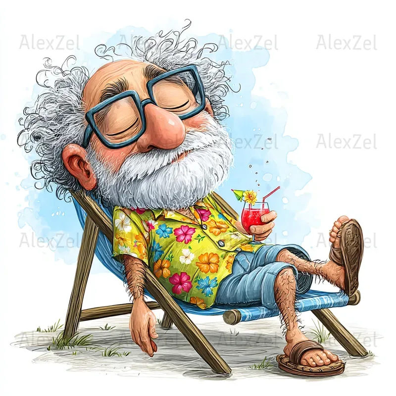 Funny Retired Seniors Clipart Bundles