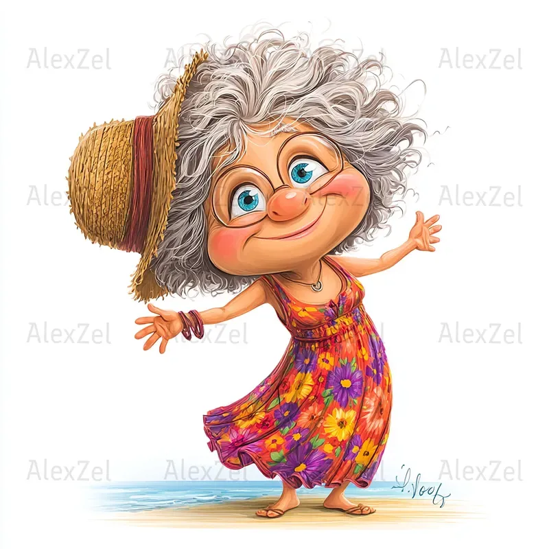 Funny Retired Seniors Clipart Bundles