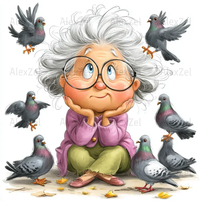 Funny Retired Seniors Clipart Bundles