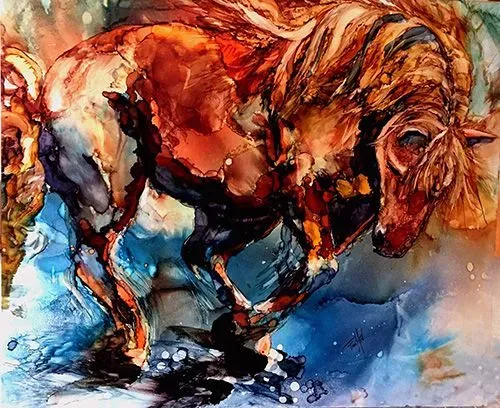 Minimalist Alcohol Ink Art