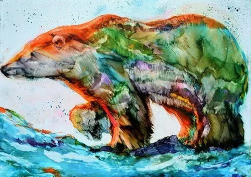 Minimalist Alcohol Ink Art
