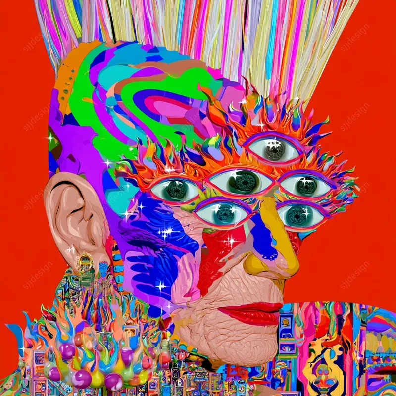 Trippy Maximalist Portraits