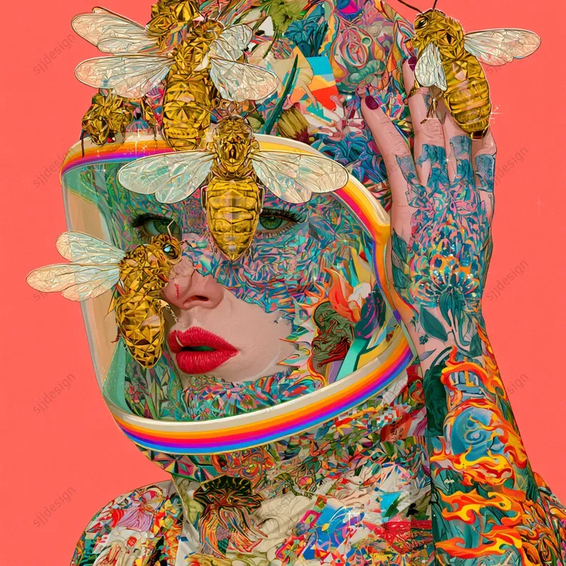 Trippy Maximalist Portraits