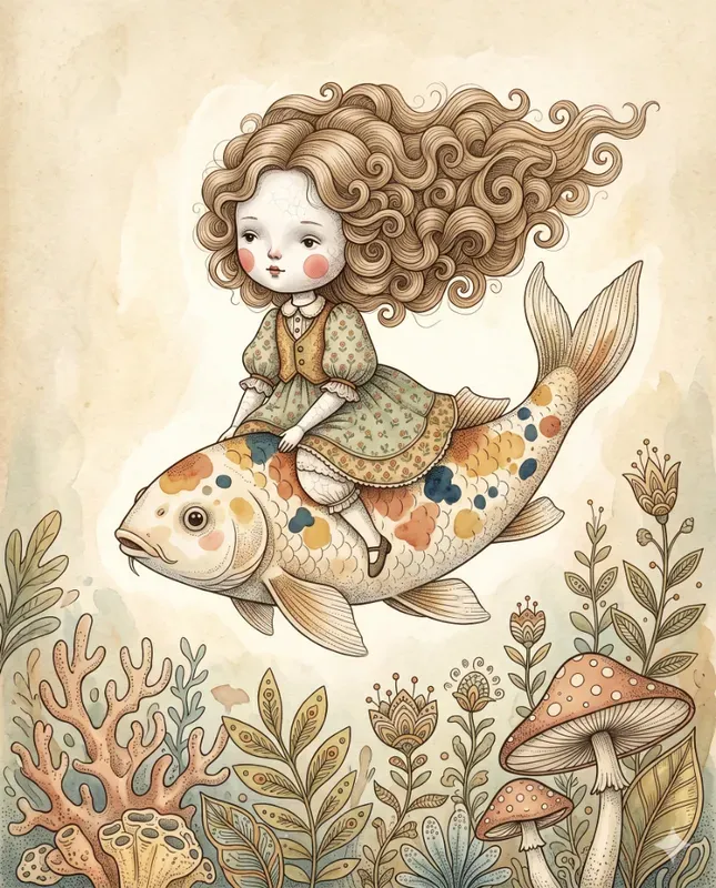 Whimsical Folk Storybook Illustrations