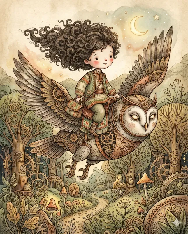 Whimsical Folk Storybook Illustrations