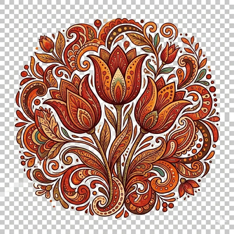 Boho Floral Motif Tshirts