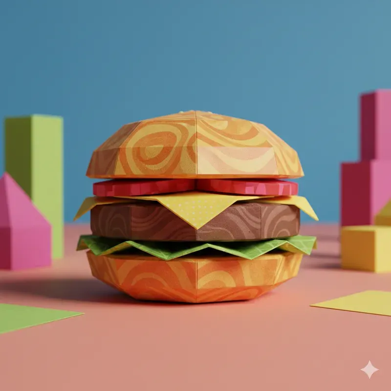 Colorful Origami Food Sets