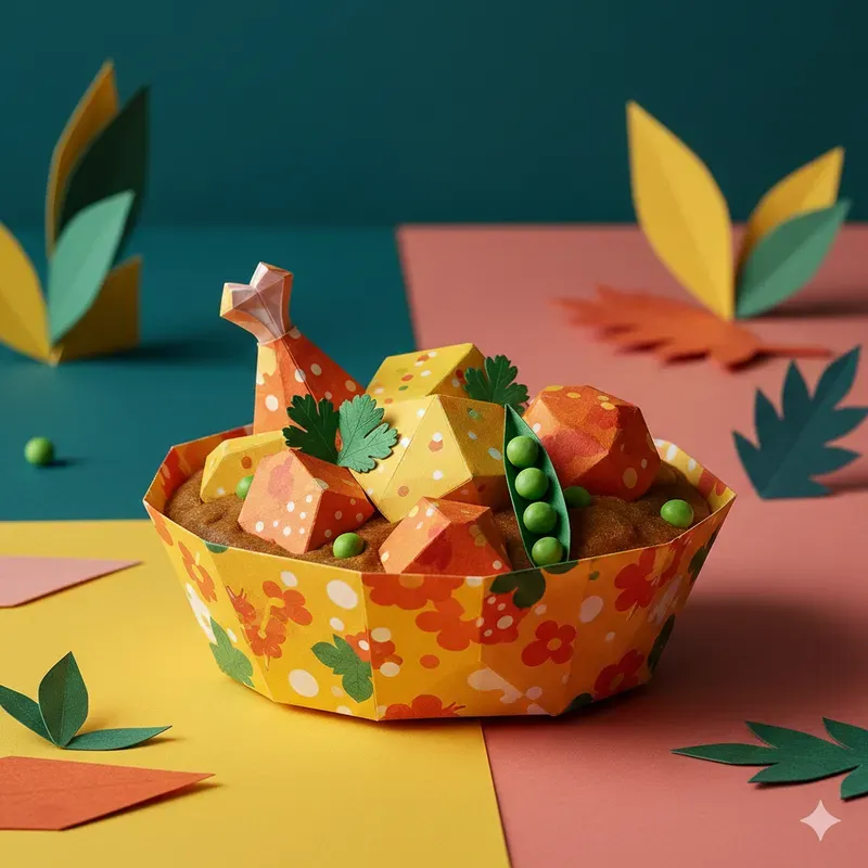 Colorful Origami Food Sets