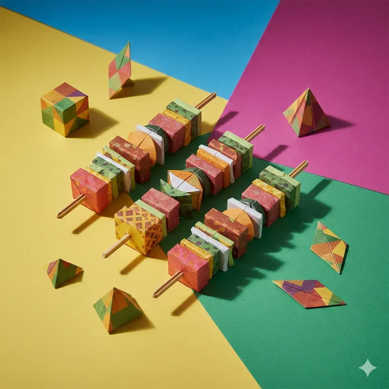 Colorful Origami Food Sets