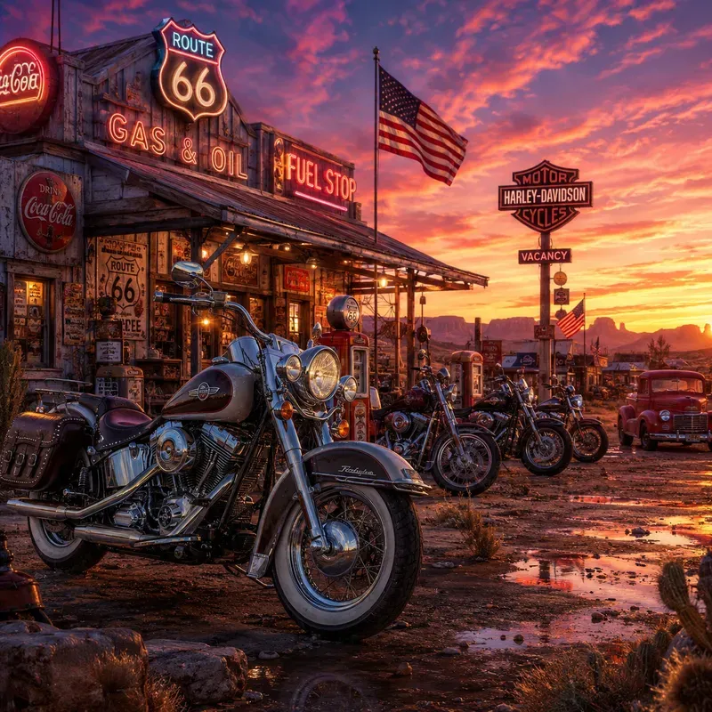 Vintage Americana Roadside Dreams