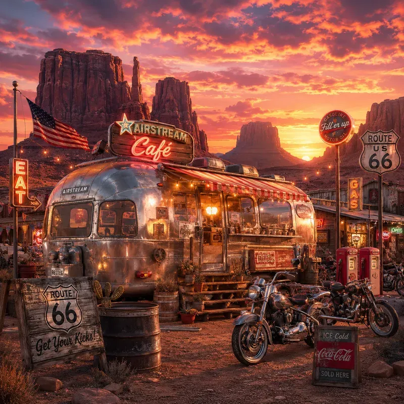 Vintage Americana Roadside Dreams