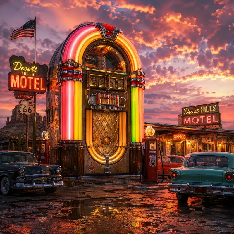 Vintage Americana Roadside Dreams