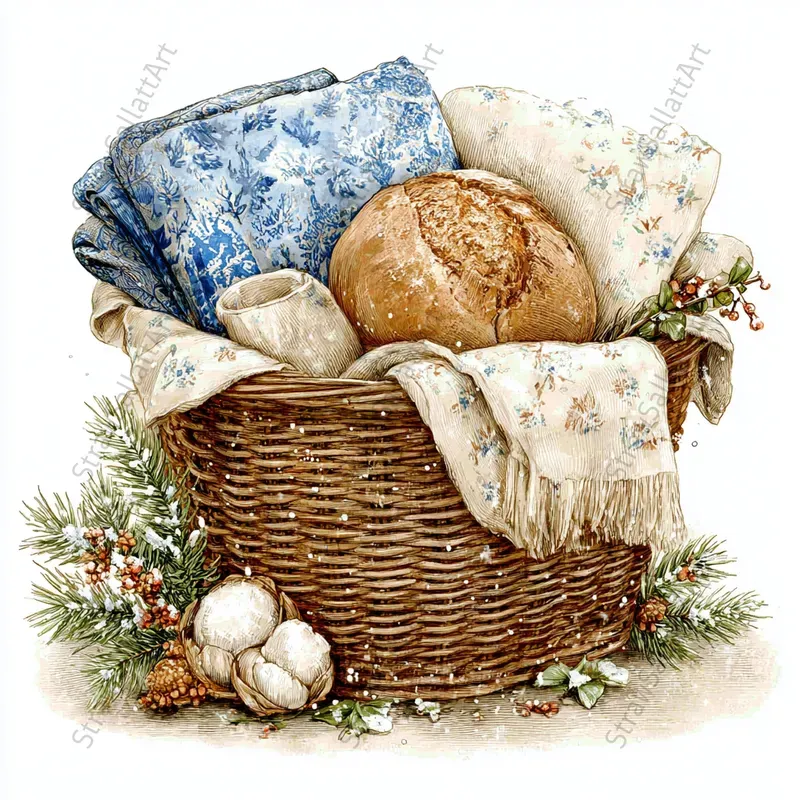 Viral Winter Vintage Watercolor Cliparts