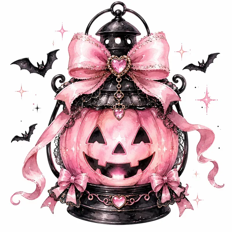 Coquette Gothic Halloween Watercolors