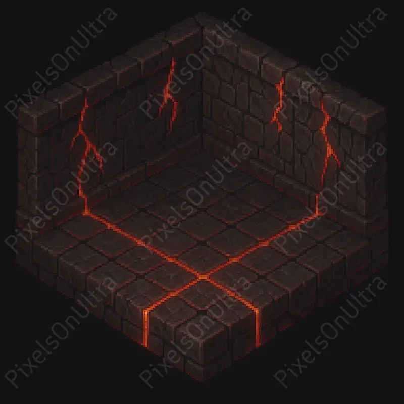Empty Angled 16bit Pixel RPG Rooms