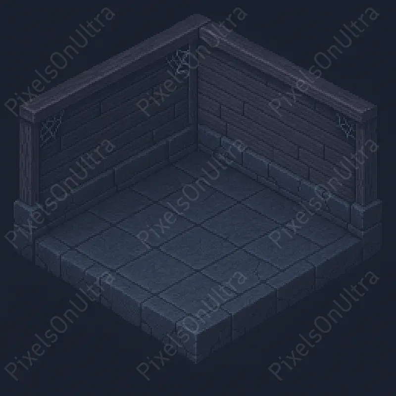 Empty Angled 16bit Pixel RPG Rooms