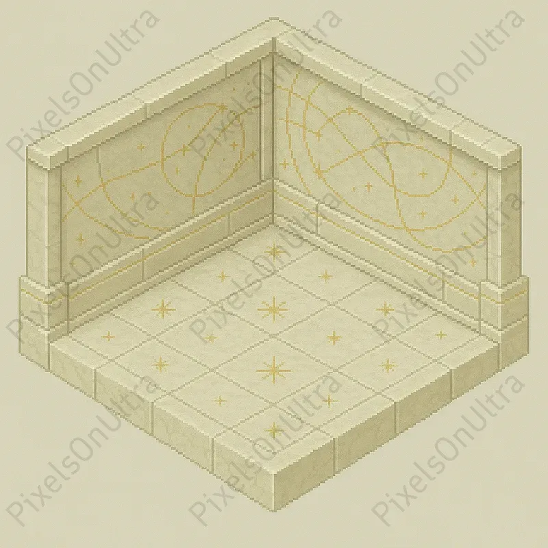 Empty Angled 16bit Pixel RPG Rooms