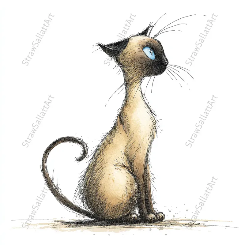 Whimsical Cats Clipart For Tshirt Designs