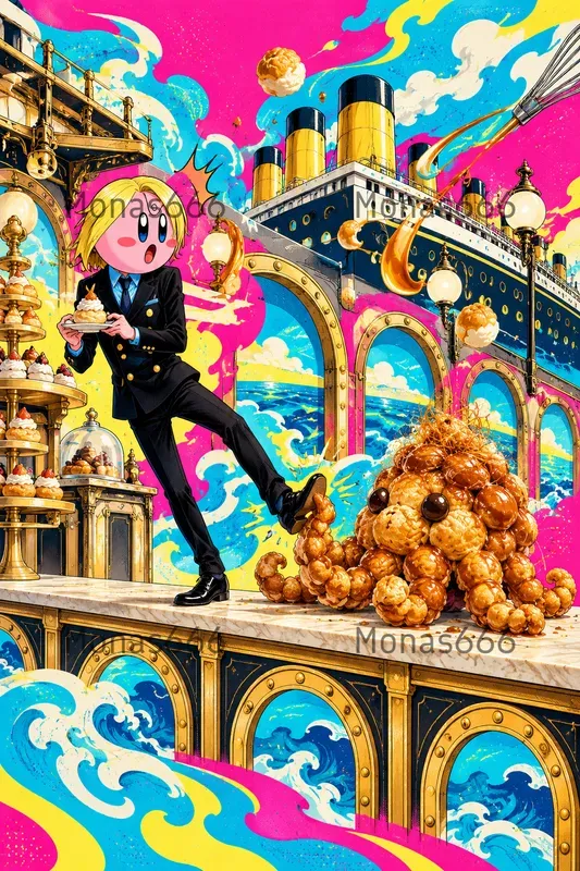 Psychedelic Akibapunk Food Posters