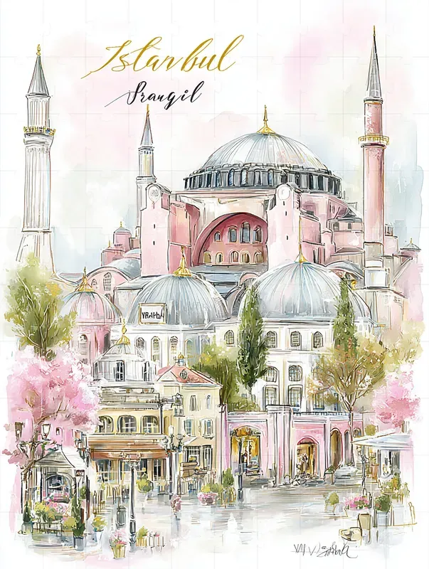 Viral Travel City Poster Illustrations