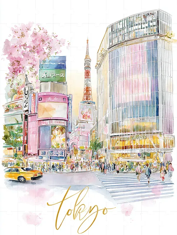 Viral Travel City Poster Illustrations