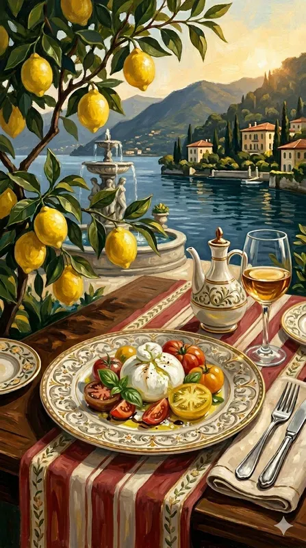 Acrylic Gastronomic Italian Luxury Lakes