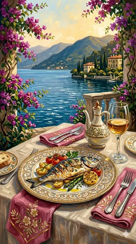Acrylic Gastronomic Italian Luxury Lakes