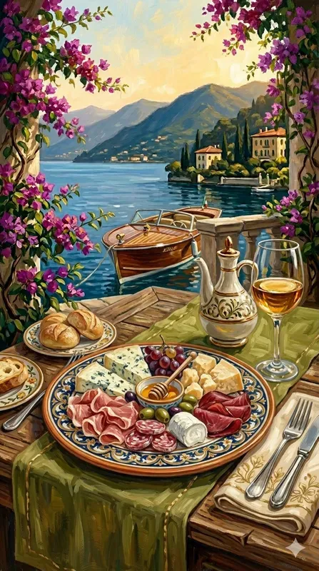 Acrylic Gastronomic Italian Luxury Lakes