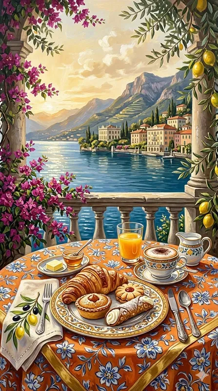 Acrylic Gastronomic Italian Luxury Lakes