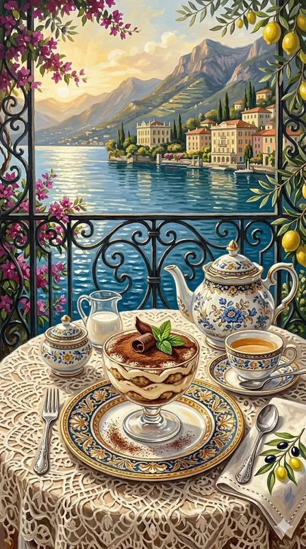 Acrylic Gastronomic Italian Luxury Lakes