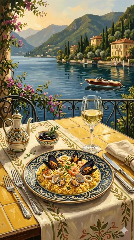 Acrylic Gastronomic Italian Luxury Lakes
