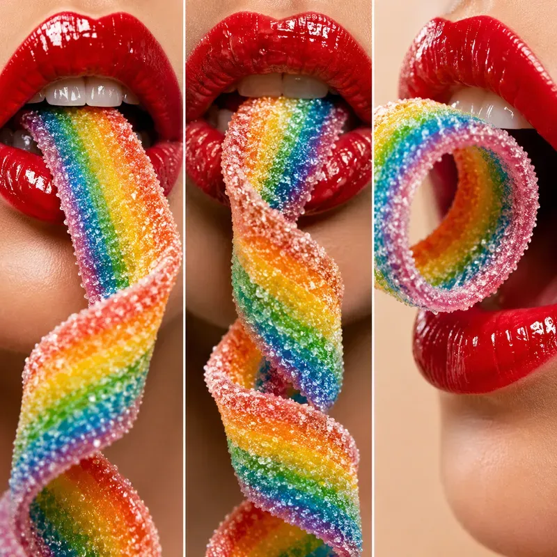 Surreal Candy Mouth Closeups