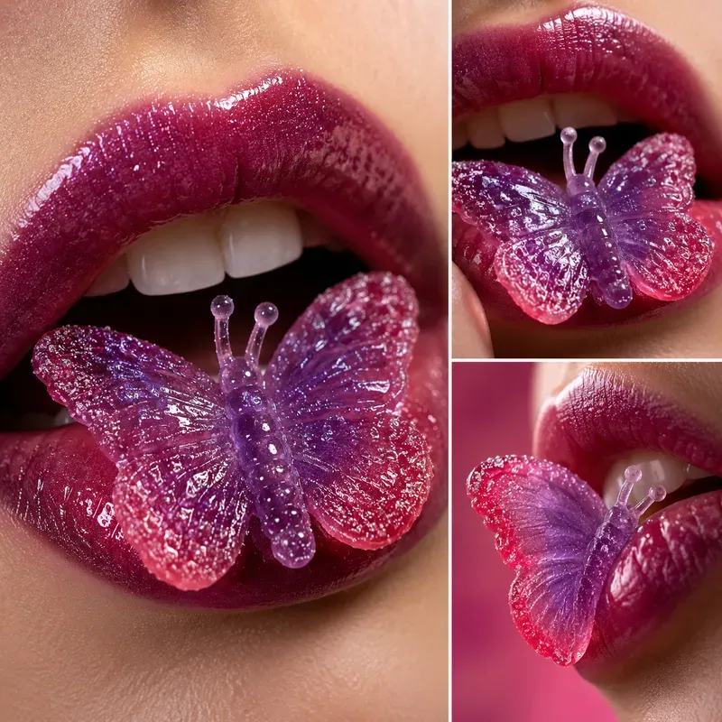 Surreal Candy Mouth Closeups