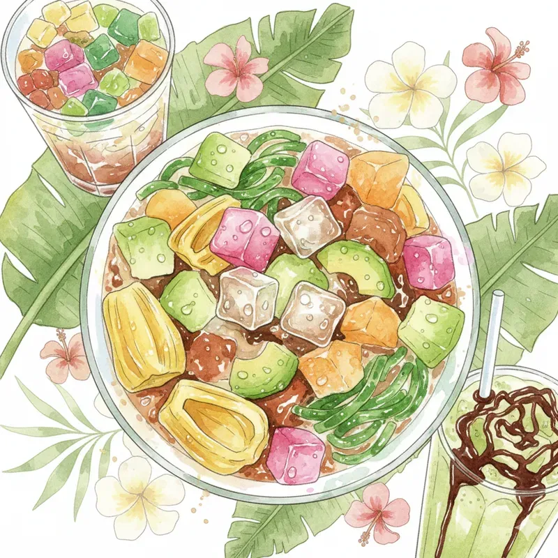 Indonesian Traditional Es Iced Desserts