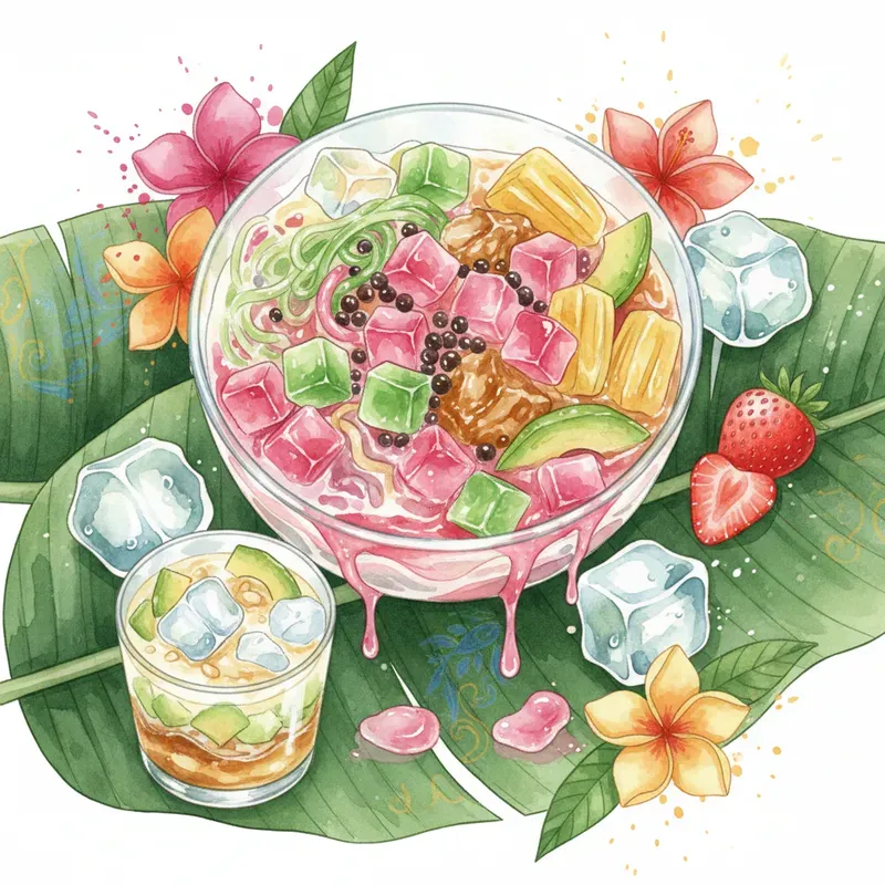 Indonesian Traditional Es Iced Desserts