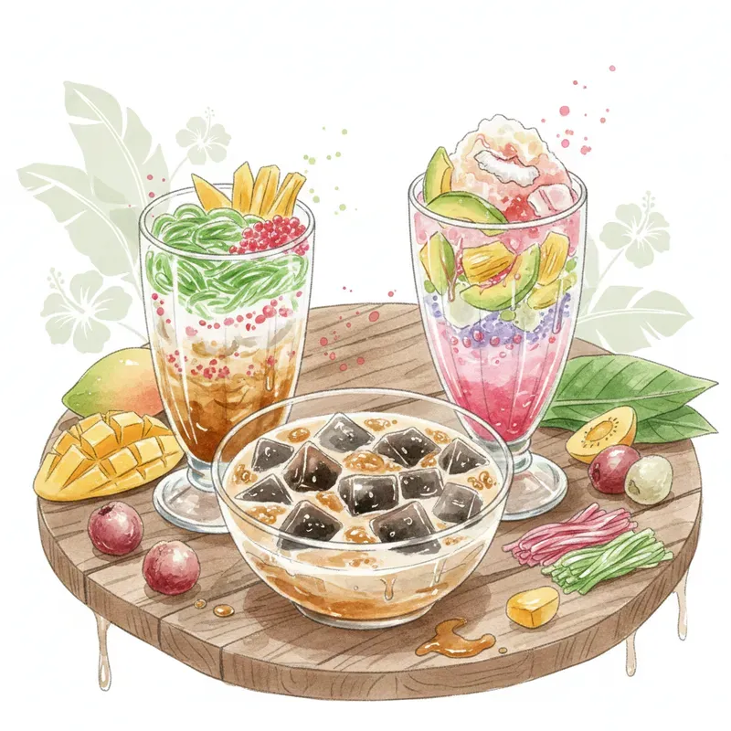 Indonesian Traditional Es Iced Desserts