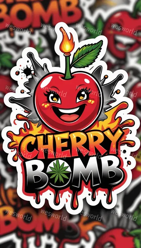 Logo Graffiti Urban Stickers Cannabis