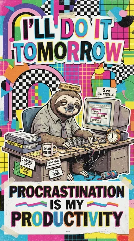 Ironic Office Animal Zine Posters
