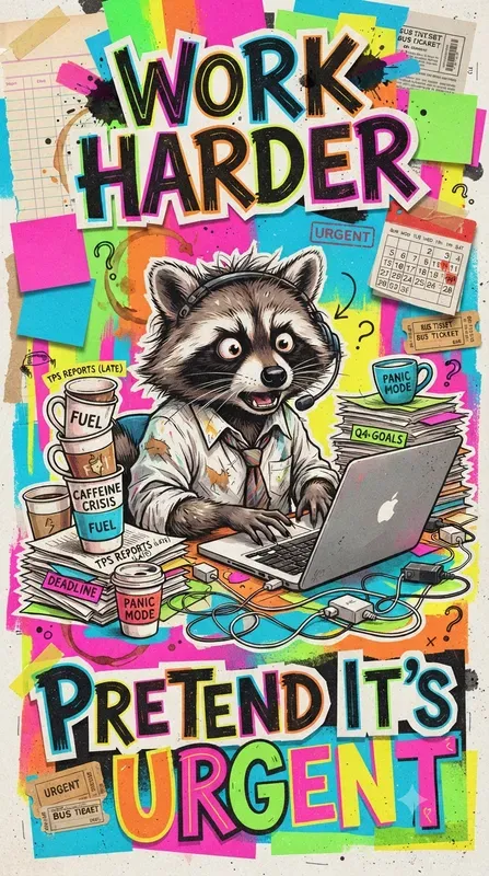 Ironic Office Animal Zine Posters